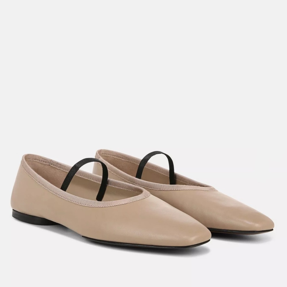 NWOT Vince Vivian Leather Mary Jane Flats